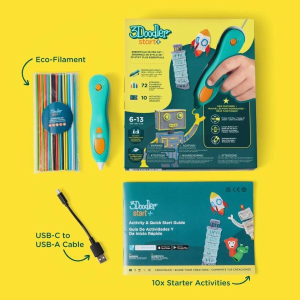 Фото - 3D-ручка 3Doodler Start Plus КРЕАТИВ ПЛЮС 72 стержня (SPLUS EFG)