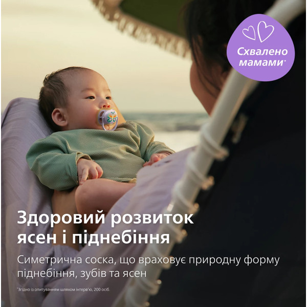 Фото - Уценка - Ортодонтическая пустышка Philips Avent Ultra Air, 0-6 мес. (SCF087/04)