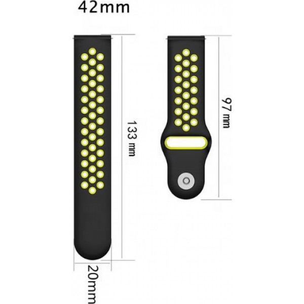 Фото - Ремінець для смарт-годинника BeCover Nike Style for Motorola Moto 360 2nd Gen. Red-Black (705763)
