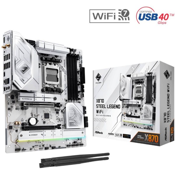 Фото - Материнська плата ASRock X870 STEEL LEGEND WIFI DDR5