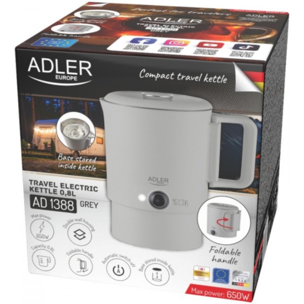 Фото - Электрический чайник Adler AD 1388 Gray