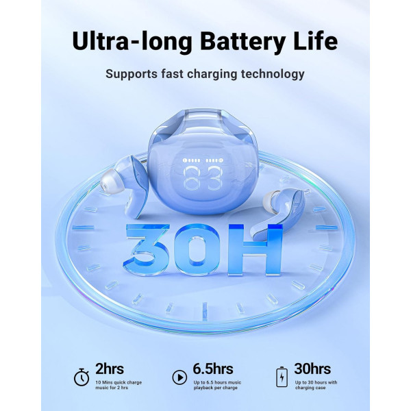 Фото - Навушники вкладиші бездротові TWS AceFast T9 glacier blue (6974316282525)