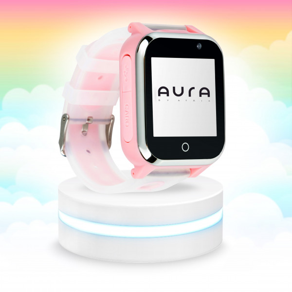 Фото - Уценка - Детские часы Aura A100 Tracker/WIFI Pink (AUR-A100-P)