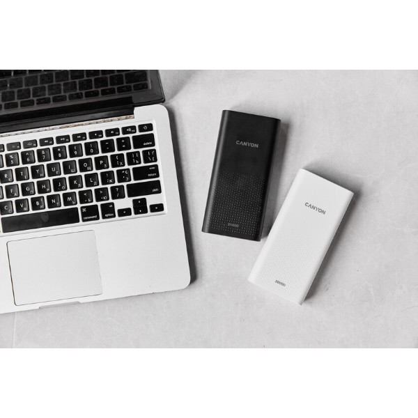 Фото - Батарея мобильная Canyon 20000mAh White (CNE-CPB2001W)