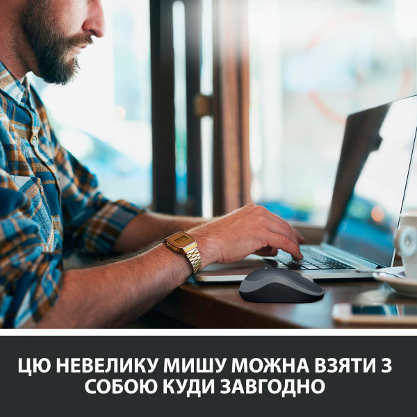 Фото - Мышь беспроводная Logitech M185 WL Swift Grey 910-002238