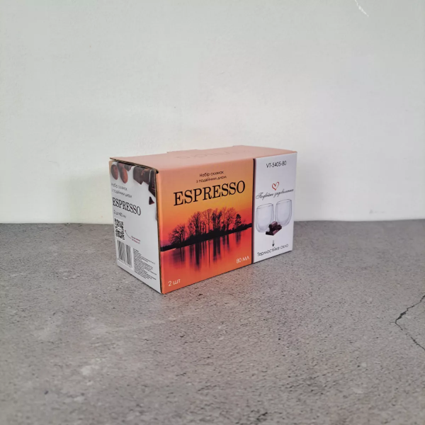 Фото - Набір склянок з подвійними стінками Vittora VT-5405-80 2 шт. 80 мл