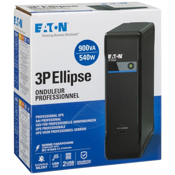 Фото - Джерело безперебійного живлення Eaton 3P Ellipse 900 USB DIN