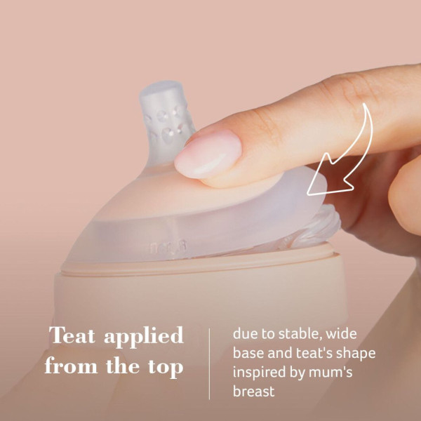 Фото - Середній потік соска дитяча силіконова Lovi динамічна Mammafeel 6+ каша 1 шт. (18/735)