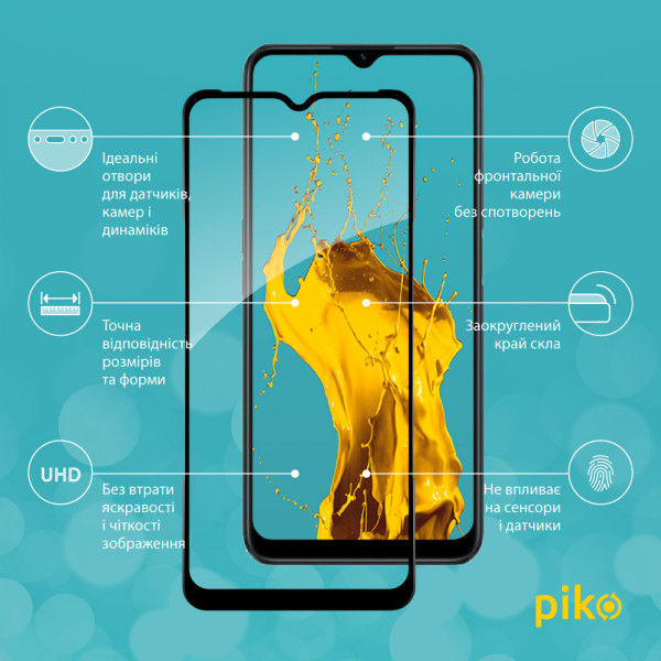 Фото - Захисне скло для смартфону Piko Full Glue for RealMe C25 Black (1283126518553)