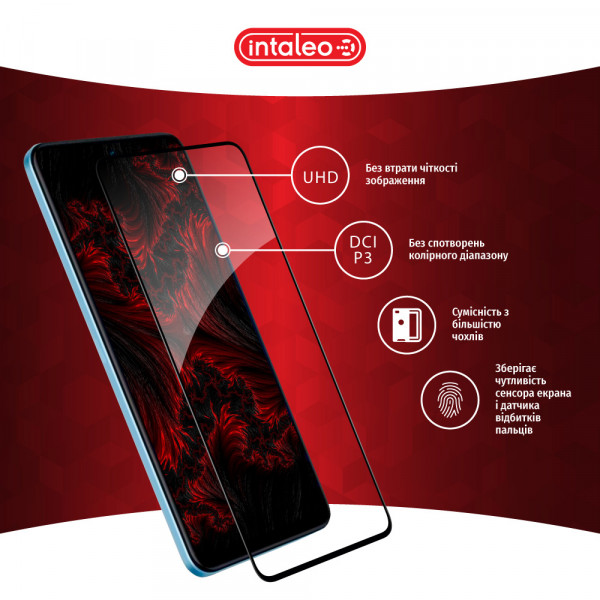 Фото - Захисне скло для смартфону Intaleo Full Glue for Xiaomi Redmi Note 12 Black (1283126549366)
