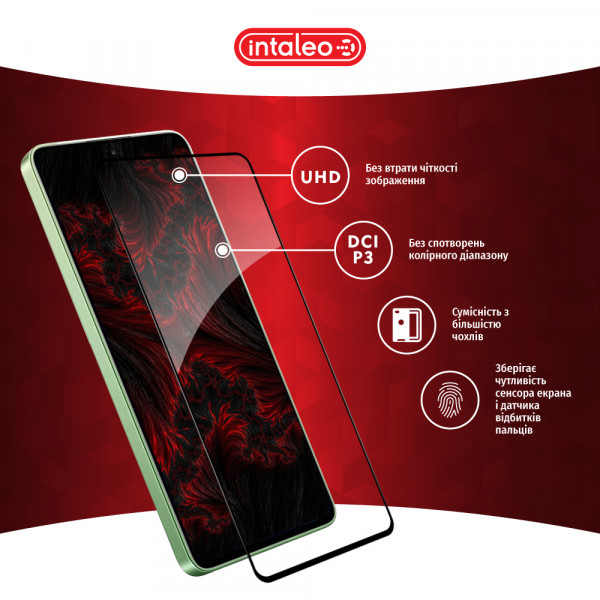 Фото - Защитное стекло для смартфона Intaleo Full Glue for Xiaomi Redmi Note 13 4G Black (1283126583896)