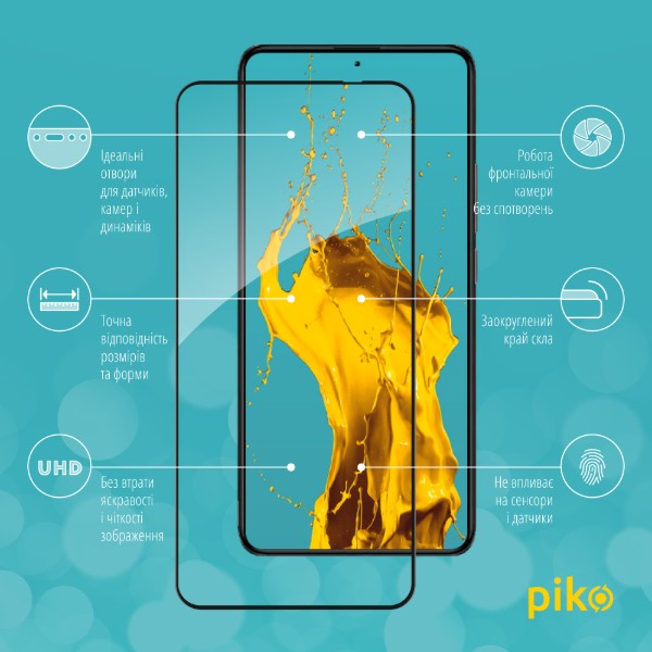 Фото - Защитное стекло для смартфона Piko Full Glue for Xiaomi Redmi K60 Black (1283126589850)
