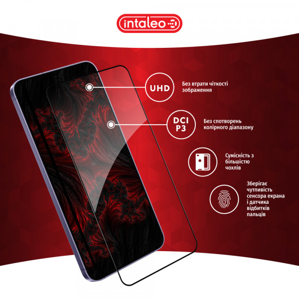 Фото - Захисне скло для смартфону Intaleo Full Glue for Samsung Galaxy S24 Plus Black (1283126590245)