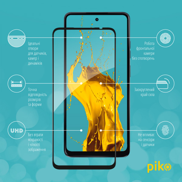 Фото - Защитное стекло для смартфона Piko Full Glue for MOTO G24 Power Black (1283126591730)