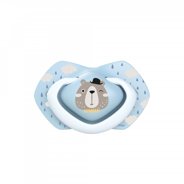 Фото - Симетрична пустушка Canpol babies 18+ міс BONJOUR PARIS 2 шт. - блакитна (22/649_blu)