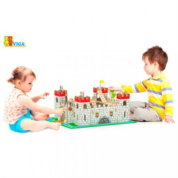 Фото - Набір ігрових фігурок Viga Toys Іграшковий замок (50310)
