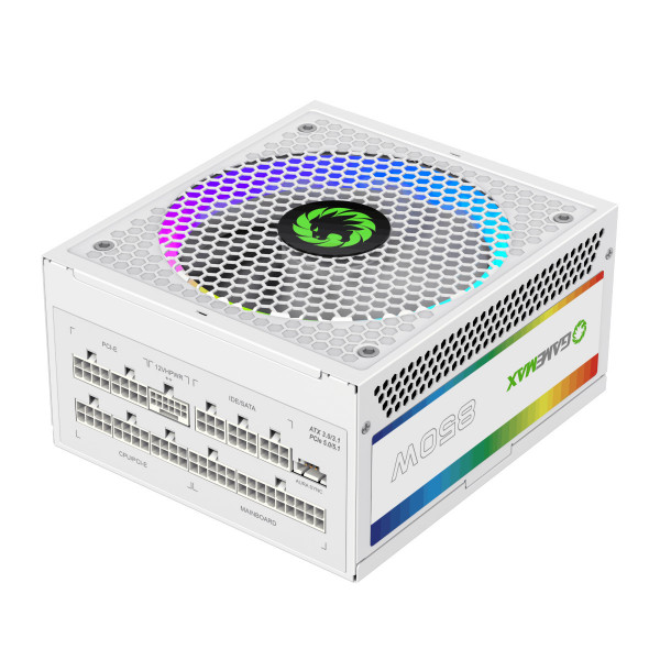 Фото - Блок питания для ПК Gamemax RGB 850 PRO WH (ATX3.1PCIe5.1)