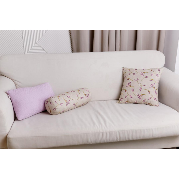 Фото - Подушка декоративна Прованс валік Лаванда 40х15 см (036234)