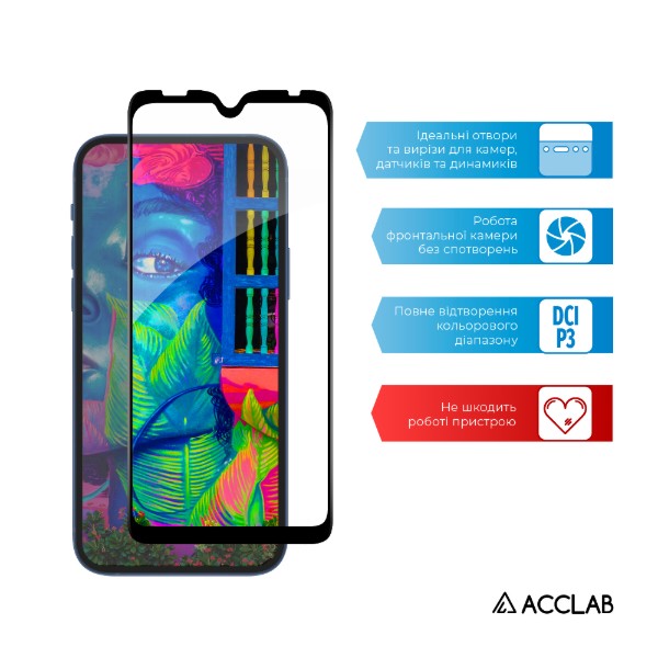 Фото - Захисне скло для смартфону ACCLAB Full Glue for Tecno Pop 5 Black (1283126515491)