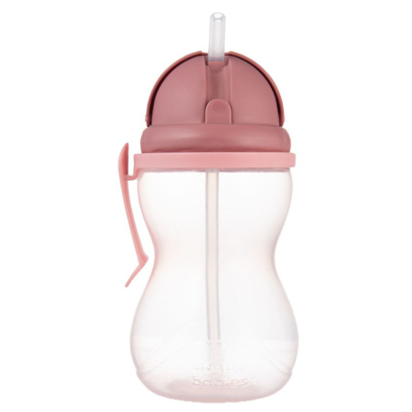 Фото - Поїльник-непроливайка дитячий Canpol babies Бідончик зі складною силіконовою трубочкою рожевий 370 мл (56/113_pin2)