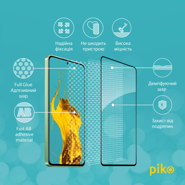 Фото - Защитное стекло для смартфона Piko Full Glue for Xiaomi Redmi Note 13 4G (1283126583940)