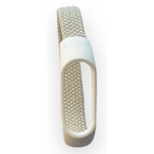 Фото - Ремінець для фітнес-браслету BeCover Elastic Nylon Style for Xiaomi Mi Smart Band 5 / Mi Smart Band 6 (Size M) Beige (710495)