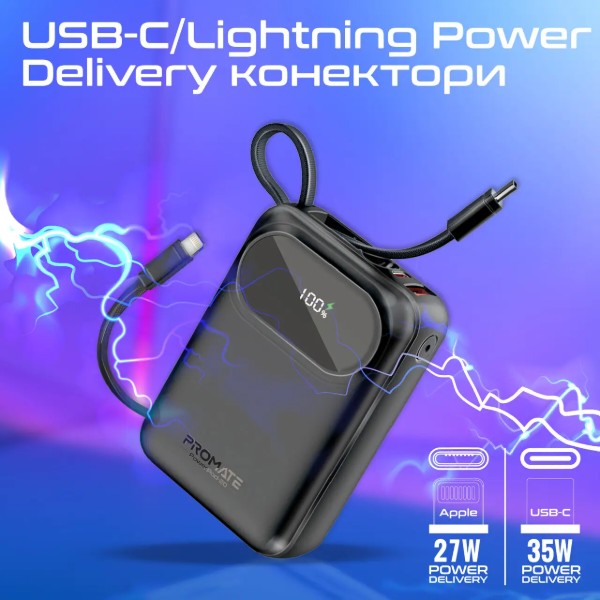 Фото - Батарея мобильная Promate 20000mAh (powerpod-20.black)