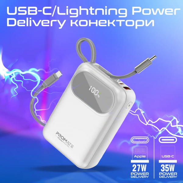 Фото - Батарея мобільна Promate 20000mAh (powerpod-20.white)
