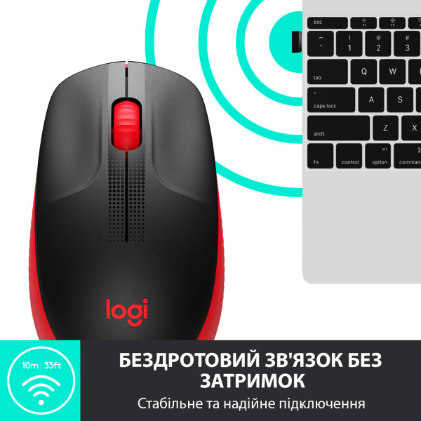 Фото - Уцінка - Миша бездротова Logitech M190 Red (910-005908) #