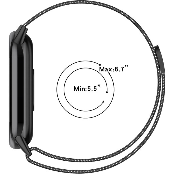 Фото - Ремінець для фітнес-браслету BeCover Milanese Style for Xiaomi Mi Smart Band 8 / 9 / 10 Silver (714602)