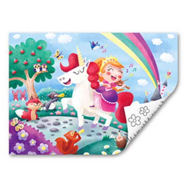 Фото - Пазли (3-4 роки) Hape Єдинороги з розмальовкою (E1642)