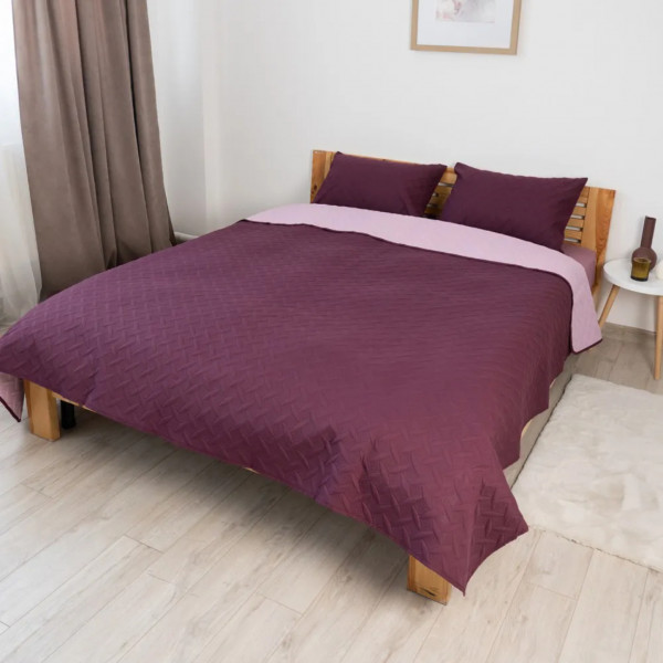 Фото - Покривало двоспальне ТЕП Vintage 220x240 см Бордовий/Вінтаж (4-00510_21142)