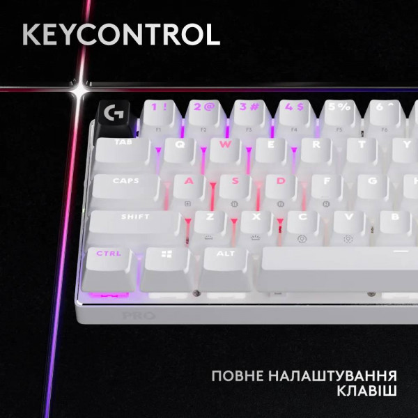 Фото - Клавиатура беспроводная игровая Logitech G Pro X 60 LightSpeed White (920-011930)