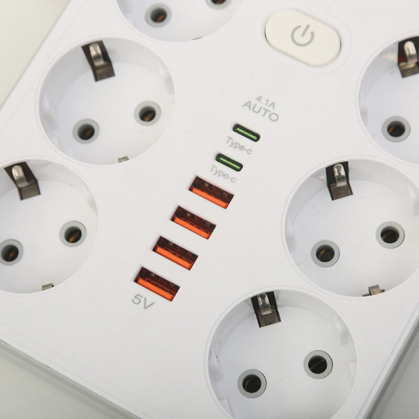 Фото - Мережевий фільтр XOKO SP-6-4-2 2 м 6 розетки 6 USB White (XK-SP-6-4-2-WH)