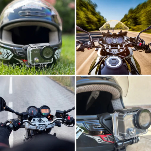 Фото - Екшн-камера AIRON ProCam 7 з кріпленням на бороду шолома (набір мотоцикліста)