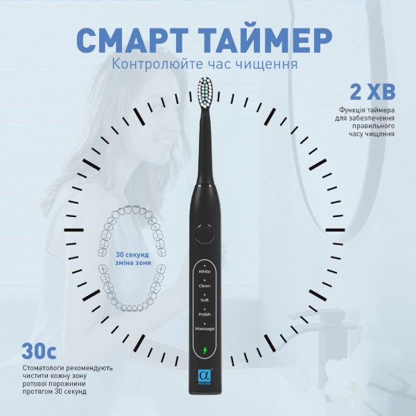 Фото - Зубная щетка электрическая AHealth X926 PROFESSIONAL Black (AH-X926-BK)