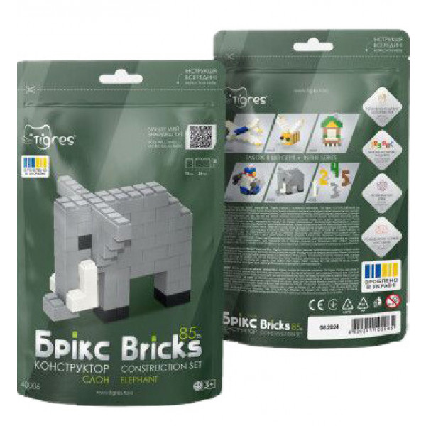 Фото - Пластиковий конструктор Tigres ''Брікс'' слон 85 ел. (40006) Фото - Пластиковий конструктор Tigres ''Брікс'' слон 85 ел. (40006)