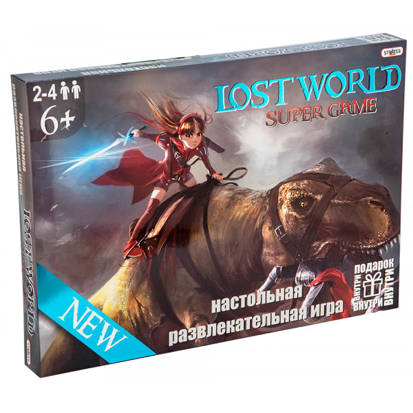 Фото - Настольная игра (5-7 лет) Strateg бродилка "Затерянный мир", рус (40015)