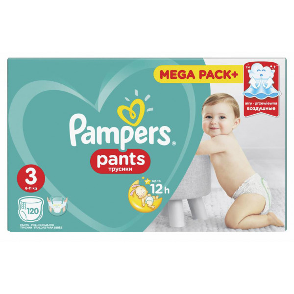 Фото - Одноразовые подгузники-трусики Pampers Pants Размер 3 Midi (6-11 кг), 120 шт. (81666212)