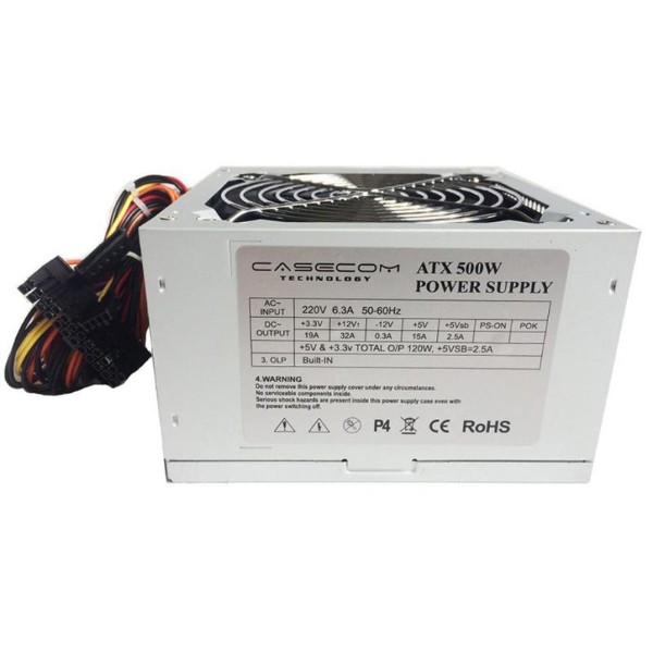 Фото - Блок питания для ПК CASECOM 500W (CM 500 ATX)