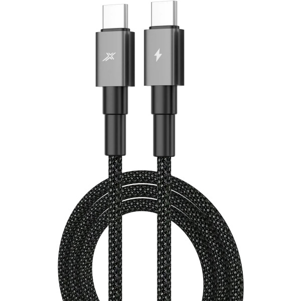 Фото - Кабель синхронізації даних Grand-X 100W для швидкого заряджання Black CC-08B (3000001621010)