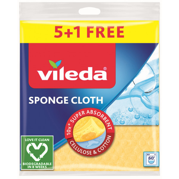 Фото - Салфетка бытовая Vileda влаговпитывающие 6 шт. (4023103127975)