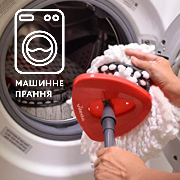 Фото - Набор для уборки Vileda Turbo Smart швабра и ведро с отжимом (4023103208476)