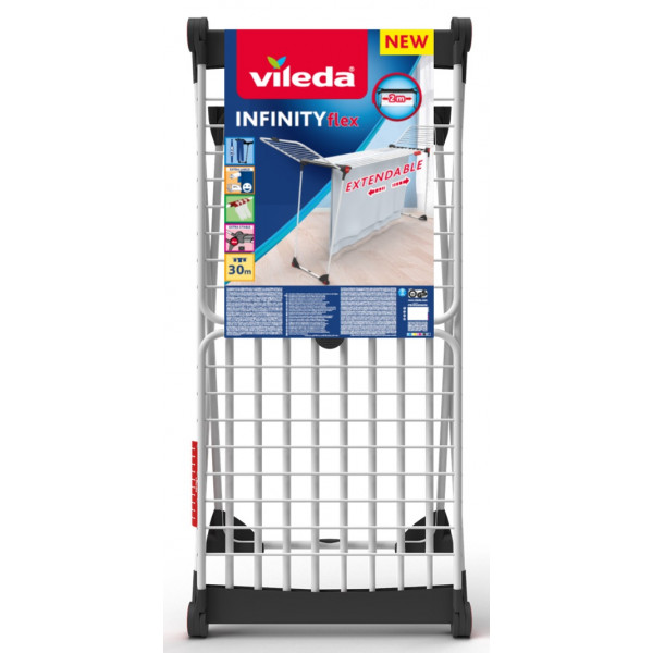 Фото - Сушарка для білизни Vileda Infinity Flex розсувна 30 м (4023103229662)