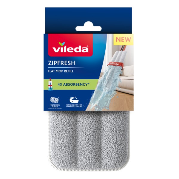 Фото - Сменная насадка на швабру Vileda ЗипФреш (ZipFresh) 1 шт. (4023103264557)