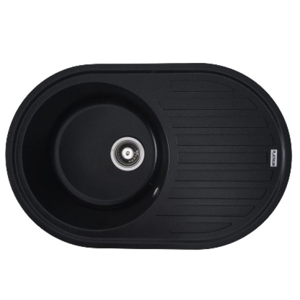 Фото - Мийка кухонна Platinum 7750 LIRA матова Чорний металік Фото - Мийка кухонна Platinum 7750 LIRA матова Чорний металік