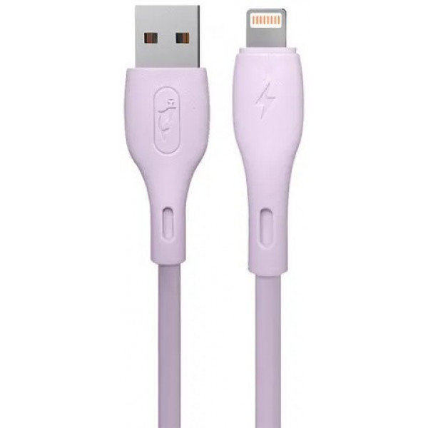 Фото - Кабель синхронізації даних SkyDolphin S22L Soft Silicone USB-Lightning 1m Violet (USB-000600)