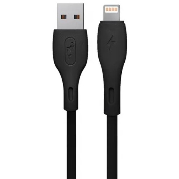 Фото - Кабель SkyDolphin S22L Soft Silicone USB-Lightning 1m Black (USB-000601)