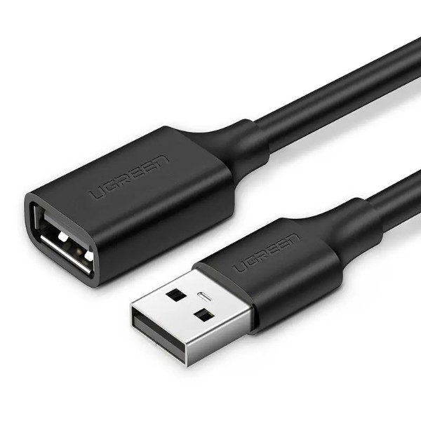 Фото - Кабель USB type A - USB type A UGREEN US103 USB 2.0 Male to Female Extension Cable 0.5m Black (10313)