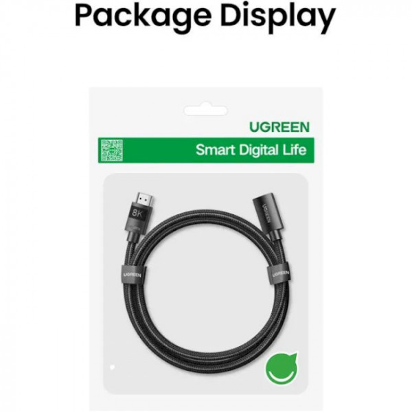 Фото - Кабель HDMI UGREEN HD151 8K Male to Female Extension Cable 1m Black (40447)